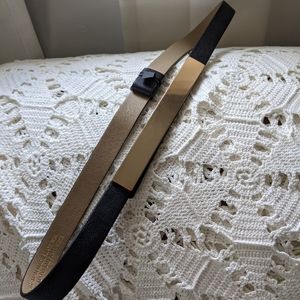 Express Belt w Gold bar buckle